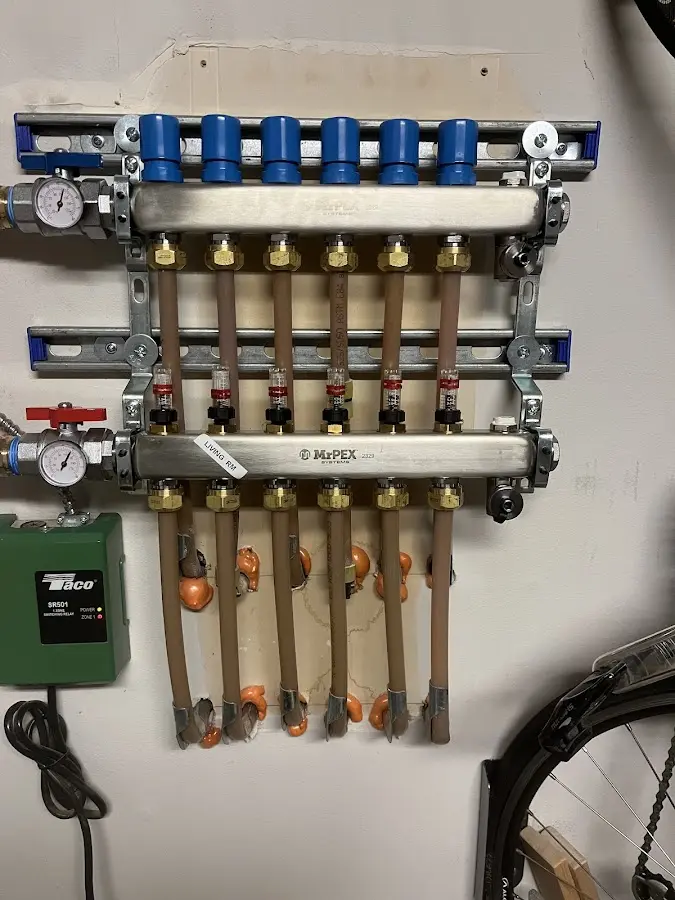 Plumber performing Gas Leak Detection at a residential property in Hurlburt Field